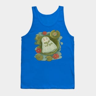 Cute Boo Haw Hugs A Frog In The Lotus Pond Tank Top